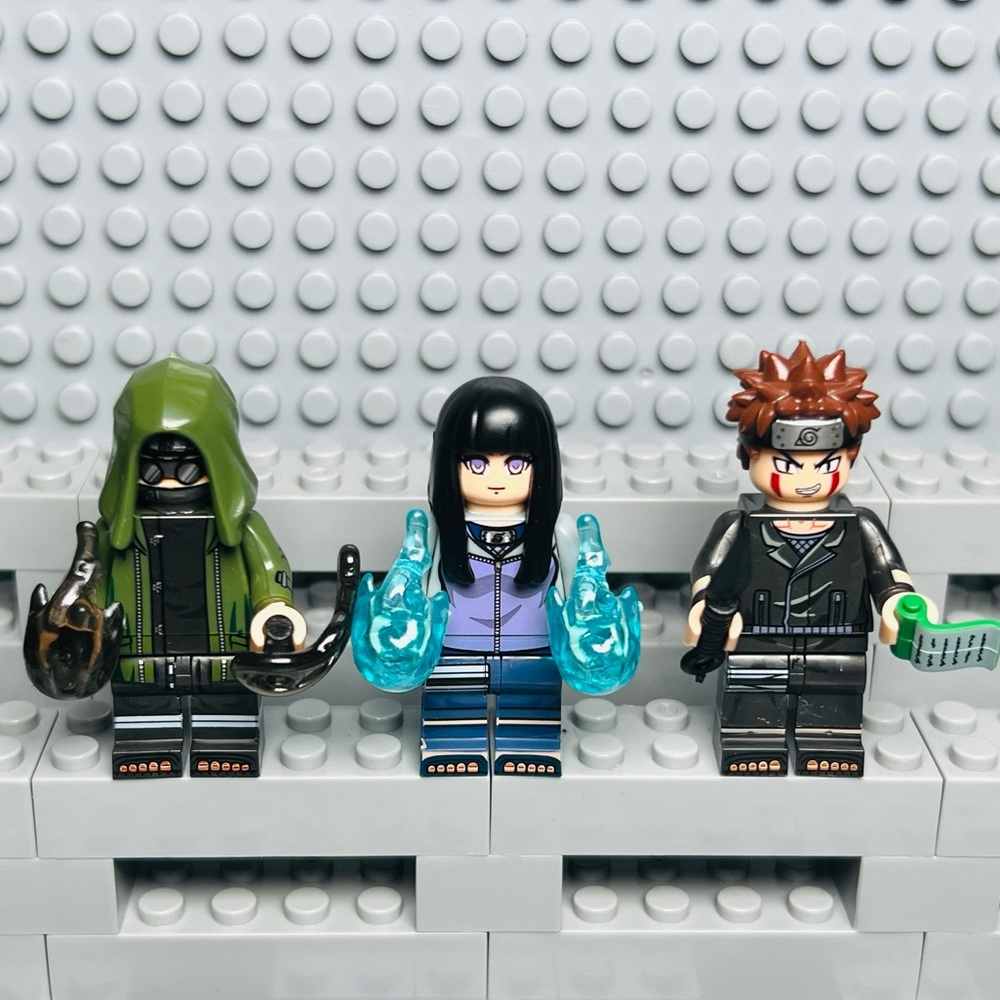 Naruto Hyūga Hinata Aburame Shino Inuzuka Kiba Custom Minifigures Lot of…